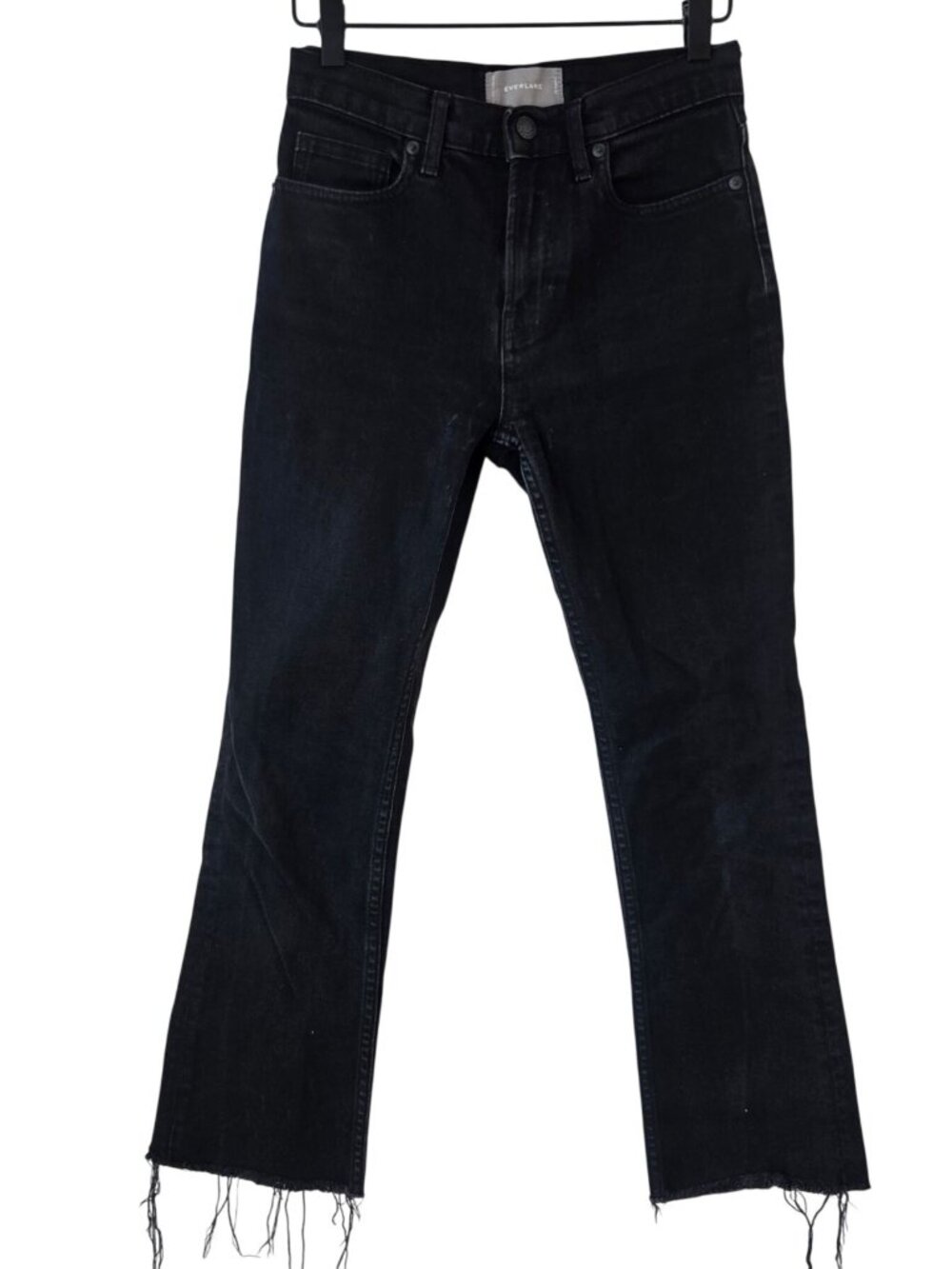 Everlane Black Bootcut Denim Jeans Raw Hem Women's 25 Regular